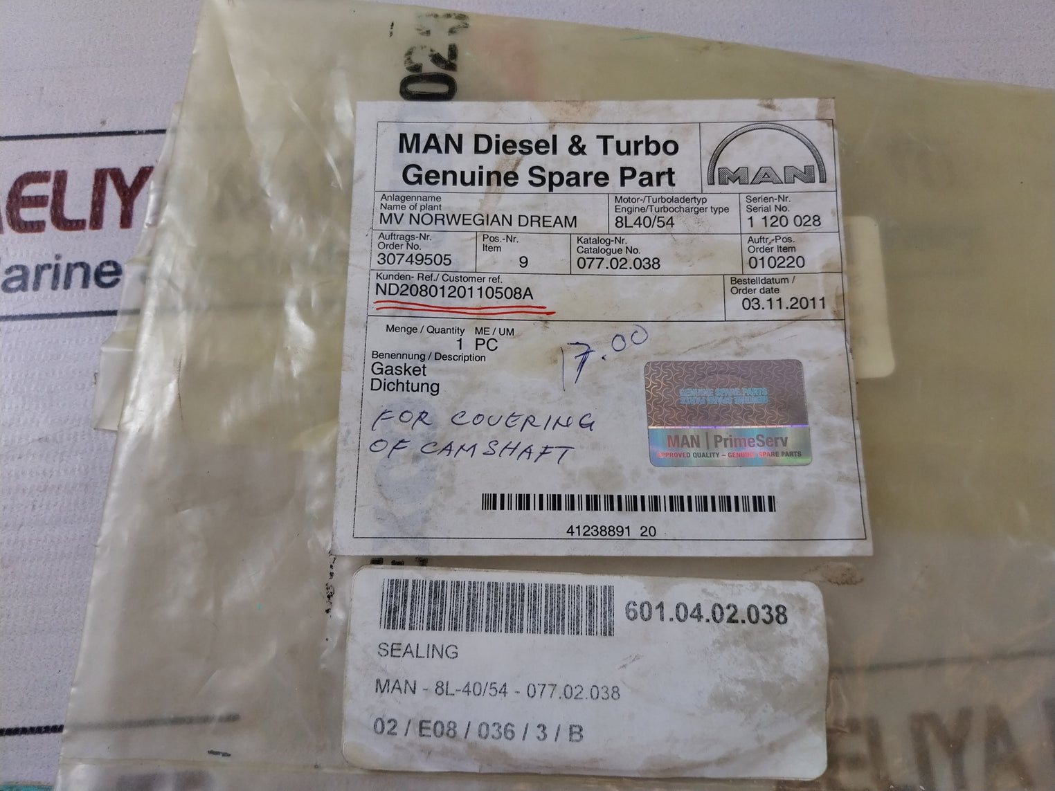 Novapress 815 Gasket Set