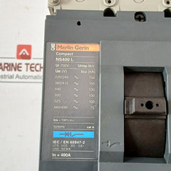 Ns-400L Str23Se 400 Compact Mccb Circuit Breaker 50/60Hz Merlin Gerin