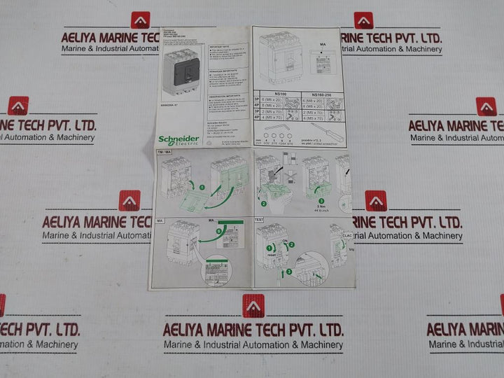 Ns100 N Circuit Breaker 750V 100A/ 40°C 50/60Hz Merlin Gerin