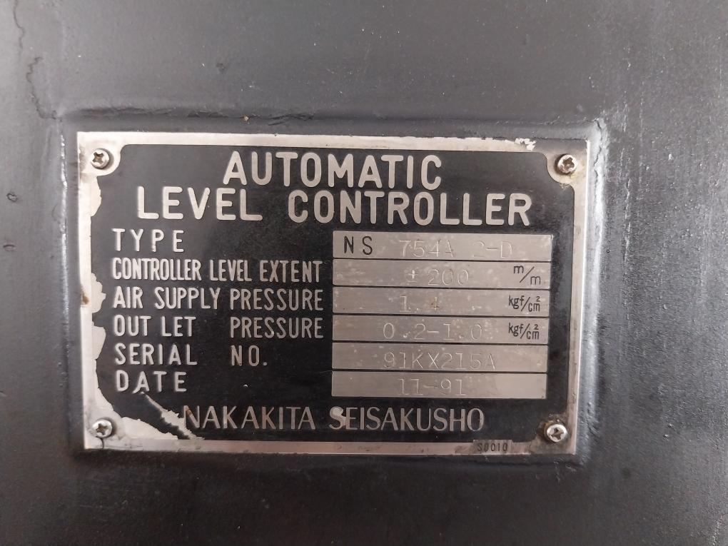 Ns 754A 2-d Automatic Level Controller Nakakita Seisakusho 1.4 Kgf/Cm2