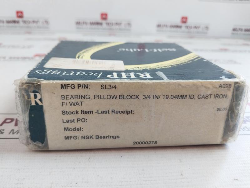 Nsk Bearings Sl3/4 Pillow Block Bearing 1020-3/4G 20000278, 747023 032426