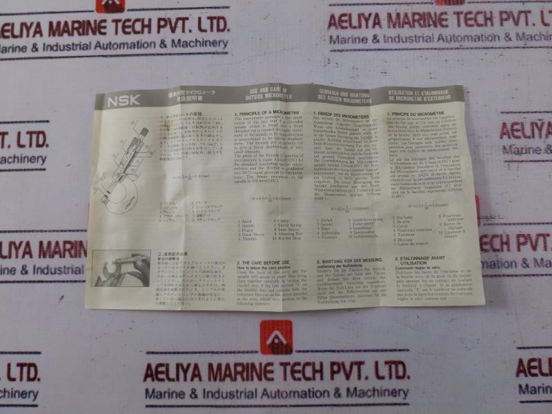 Nsk Yd01-m Outside Micrometer 0-25Mm Il0565