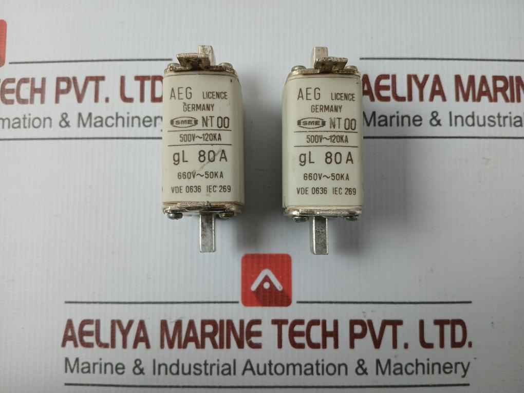 Nt00 Fuse Link 80A Aeg 500V~120Ka