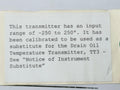 Nullmatic 33a5079 Temperature Transmitter 250-0-250f&nbsp;