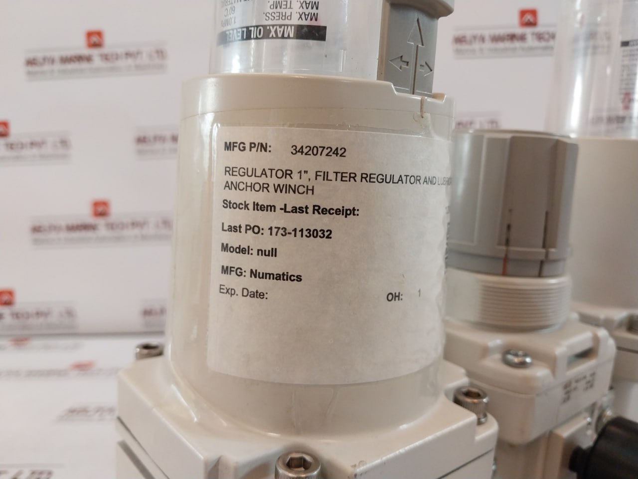 Numatics 34207242 Filter Regulator And Lubricator Ar60-10G-b 1.0Mpa 0.05-0.85Mpa