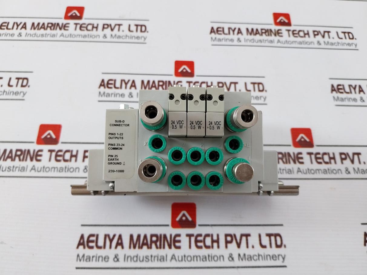 Numatics R2Fbbdz4Mk00061 Pneumatic Manifold W/ Double Solenoid Valve Max 100Psig