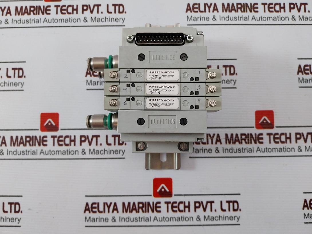 Numatics R2Fbbdz4Mk00061 Pneumatic Manifold W/ Double Solenoid Valve Max 100Psig