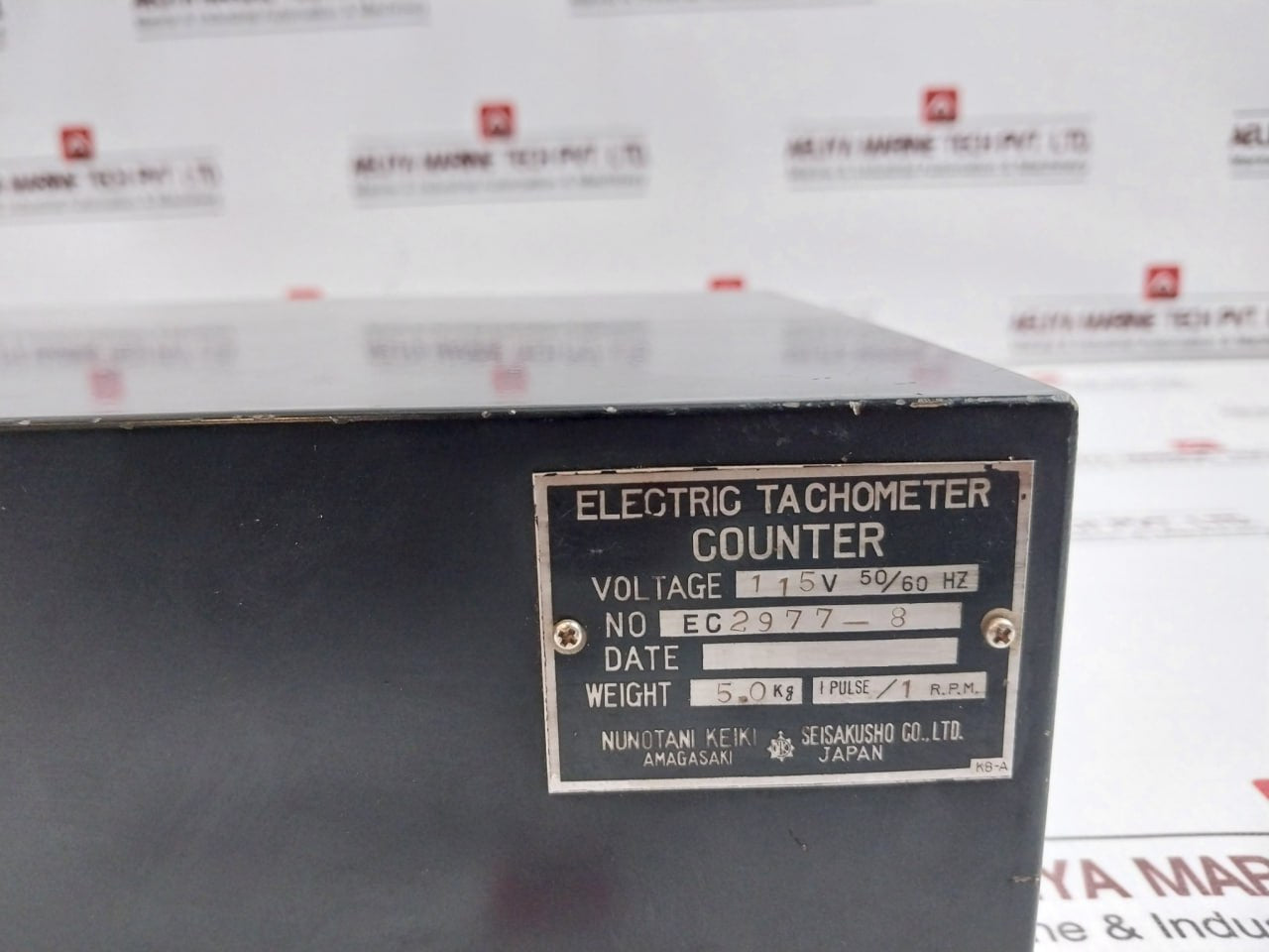 Nunotani Keiki Ec2977-8 Electric Tachometer Counter 115V 50/60Hz I Pulse/1 R.P.M.