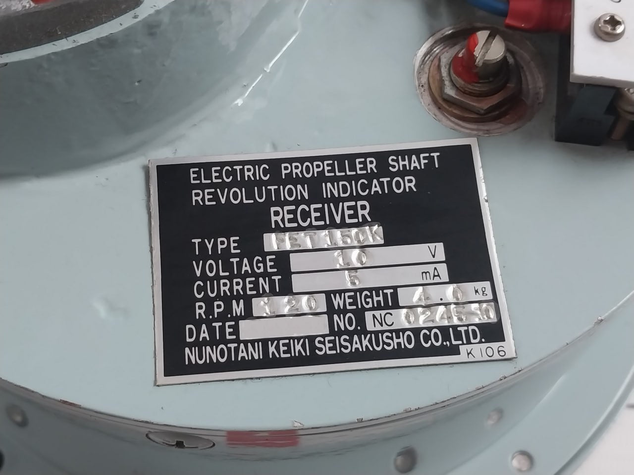 Nunotani Keiki Fet150K Electric Propeller Shaft Revolution Indicator D90981 5Ma