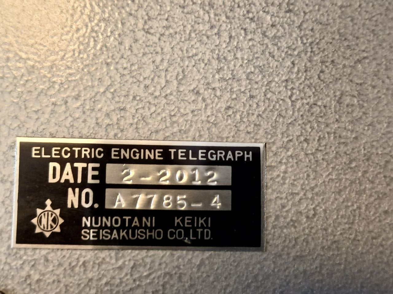 Nunotani Keiki Seisakusho A7785-4 Electric Engine Sub-telegraph