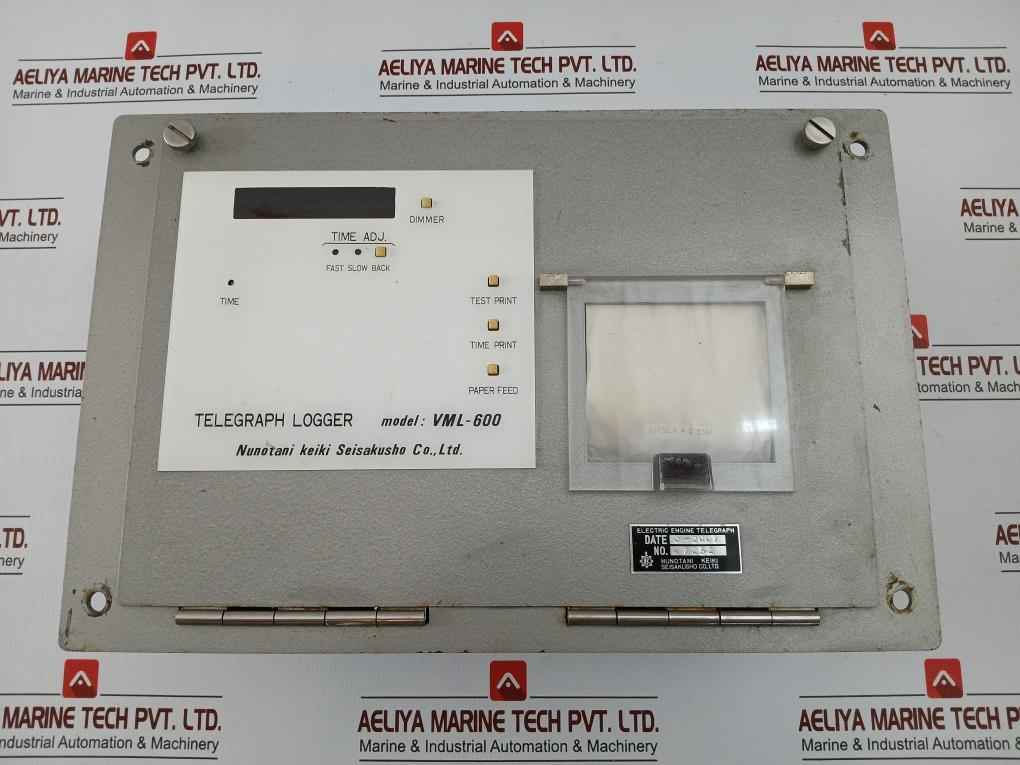 Nunotani Keiki Seisakusho Co. Electric Engine Telegraph Logger Vml-600 A7252
