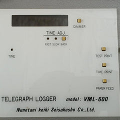 Nunotani Keiki Seisakusho Co. Electric Engine Telegraph Logger Vml-600 A7252