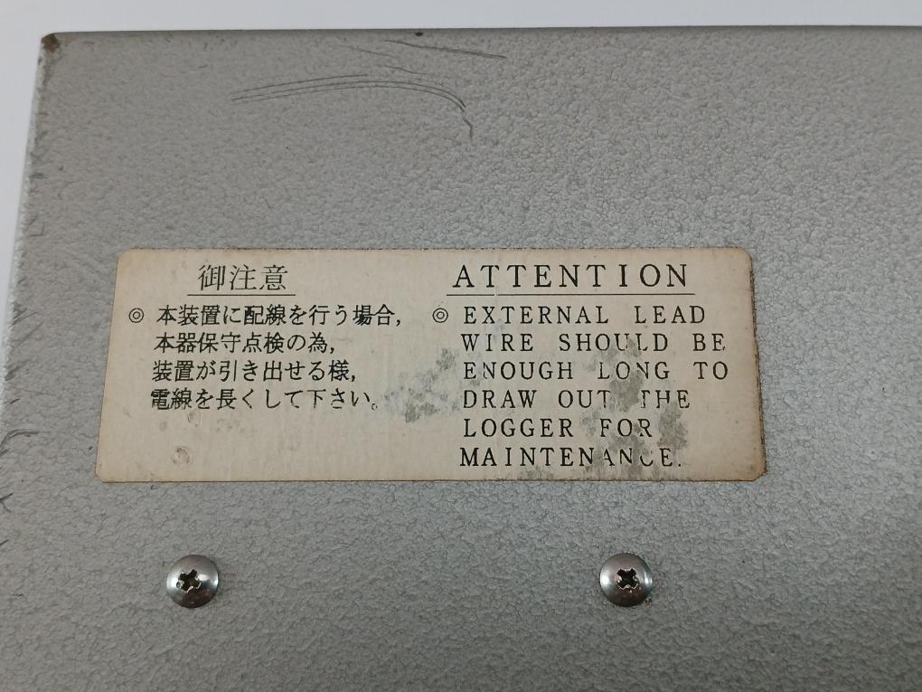 Nunotani Keiki Seisakusho Co. Electric Engine Telegraph Logger Vml-600 A7252
