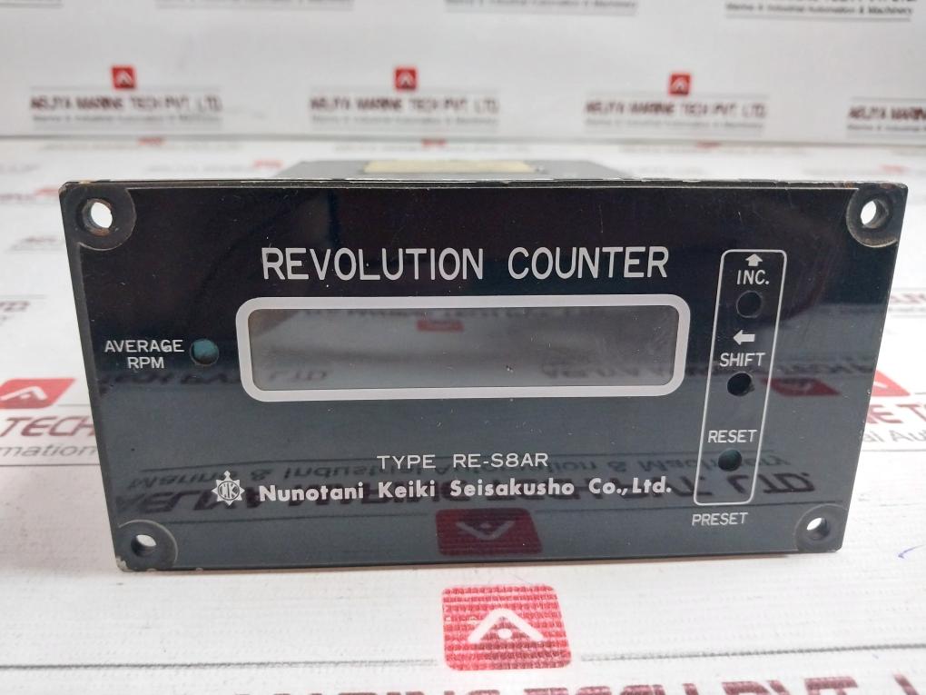 Nunotani Keiki Seisakusho Re-s8Ar Revolution Indicator Counter Jis F8521-kg-3