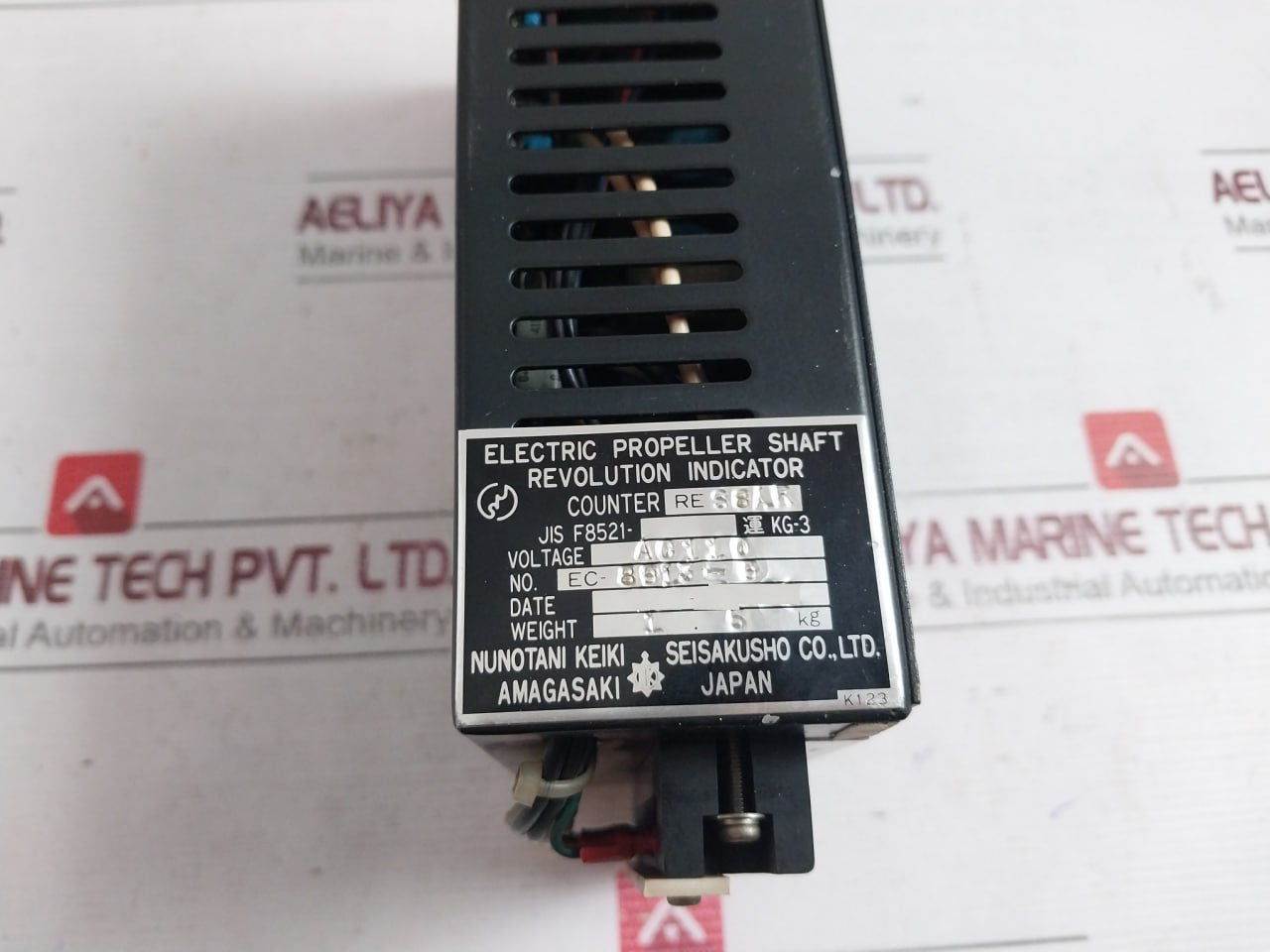 Nunotani Keiki Seisakusho Re-s8Ar Revolution Indicator Counter Jis F8521-kg-3