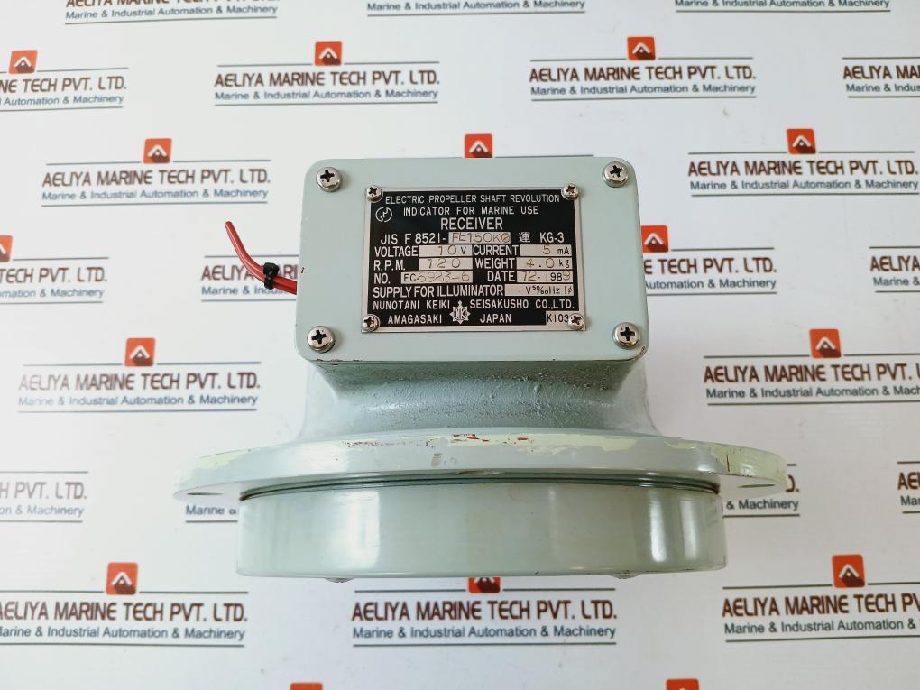 Nunotani ΚΕΙΚΙ Jis F 8521-fe150K0 Electric Propeller Shaft Revolution Indicator For Marine Use Receiver