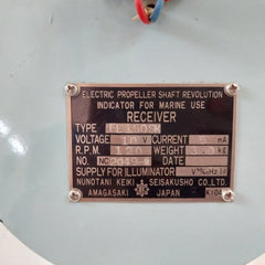 Nunotani Keiki Fe150Sk Electric Propeller Shaft Revolution Indicator For Marine