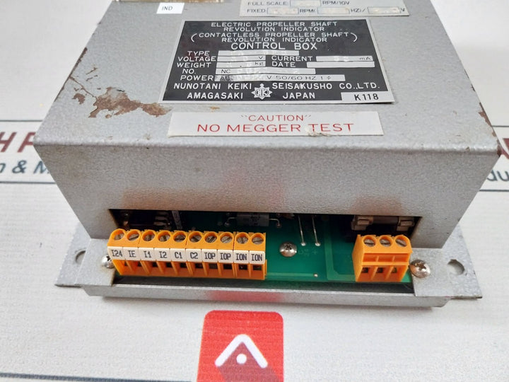 Nunotani Keiki Seisakusho Pa-spd Propeller Shaft Revolution Indicator Control Box