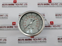 Nuova Fima En837-1 Manometer, 0-400 Bar / 0-5500 Psi, Aisi 316L Tube
