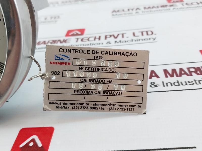 Nuova Fima En837-1 Manometer, 0-400 Bar / 0-5500 Psi, Aisi 316L Tube