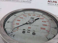 Nuova Fima En837-1 Pressure Gauge 0-5500 Psi / 0-400 Bar Aisi 316L