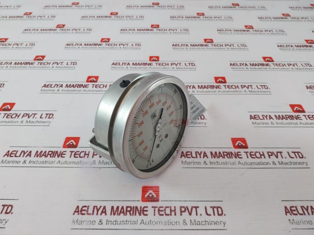 Nuova Fima En837-1 Pressure Gauge 0-5500 Psi/0-400 Bar, Aisi 316L