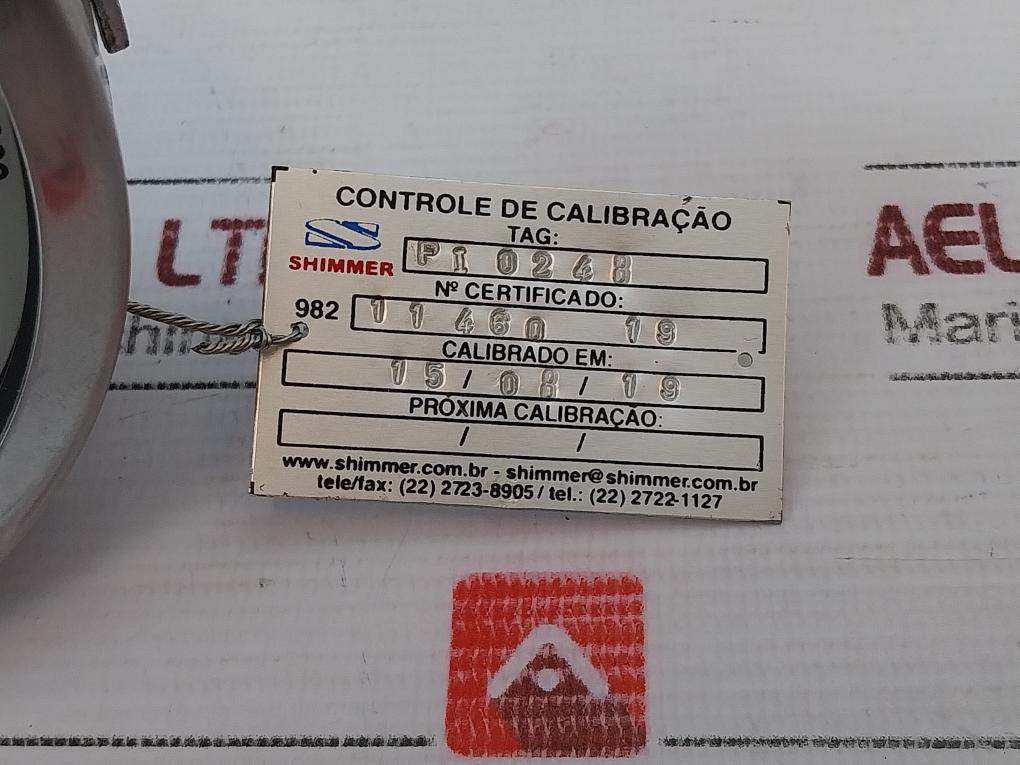 Nuova Fima En837-1 Pressure Gauge 0-5500 Psi/0-400 Bar, Aisi 316L