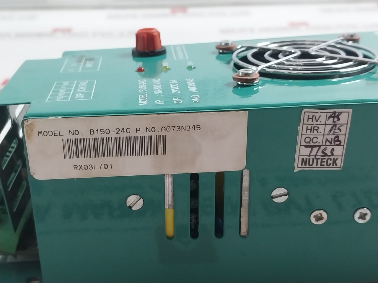 Nuteck B150-24C Battery Charger A073N345 90-300 Vac 24Vdc 6A