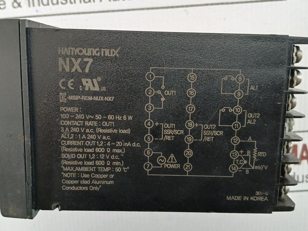 Nx7_00 Digital Temperature Controller Hanyoung Nux