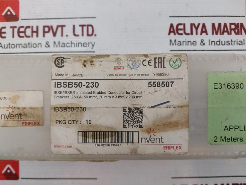 Nvent Eriflex Ibsb50-230 Insulated Braided Conductor 558507 2 Meter