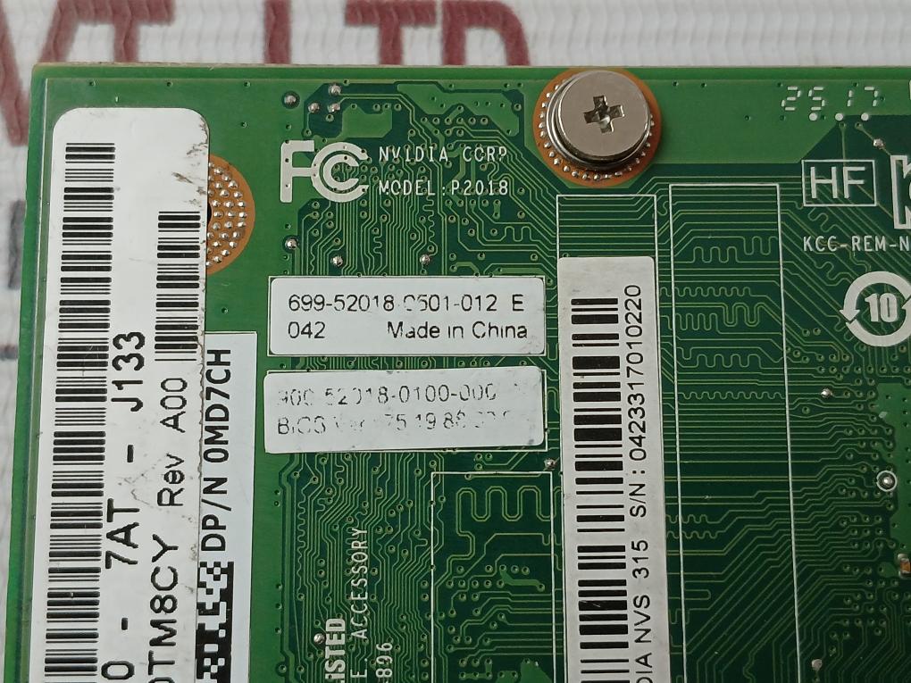 Nvidia Nvs 315 Graphic Card M3 94V-0 D33088 Rev.A00 E204896 0Md7Ch