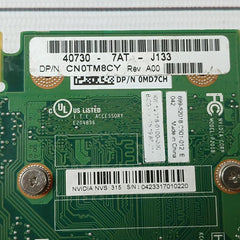 Nvidia Nvs 315 Graphic Card M3 94V-0 D33088 Rev.A00 E204896 0Md7Ch