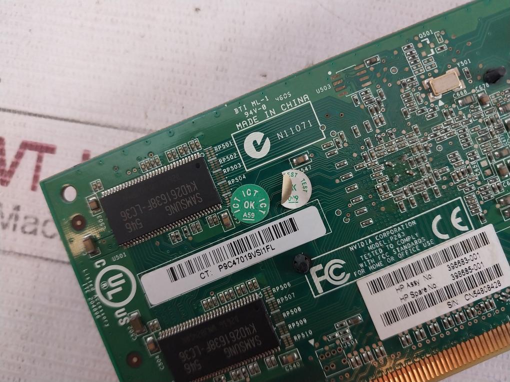 Nvidia P283 Graphics Card D33088 5.44.02.31.16 Bti Ml-1 94V-0