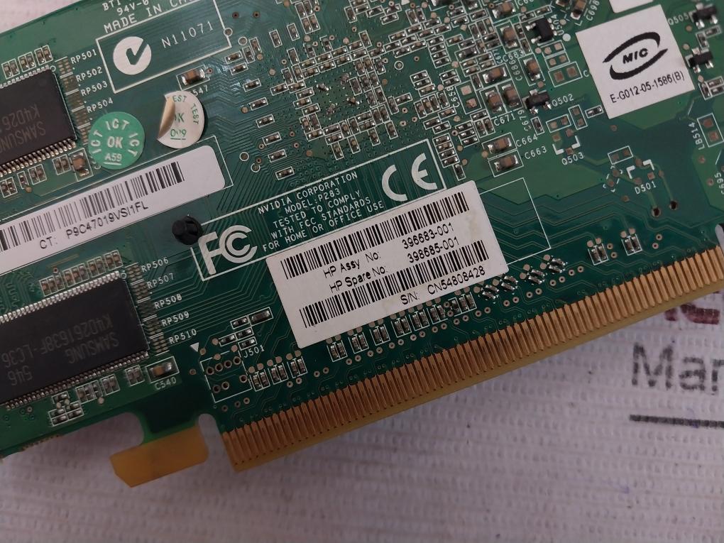 Nvidia P283 Graphics Card D33088 5.44.02.31.16 Bti Ml-1 94V-0