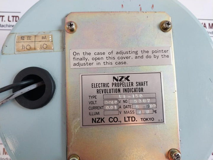 Nzk Fe-150 Electric Propeller Shaft Revolution Indicator Dc 40V