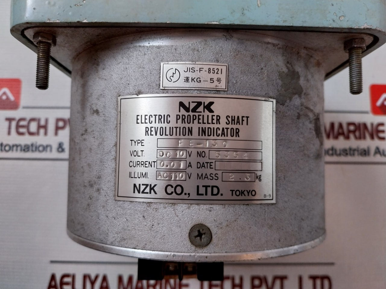 Nzk Jis-f-8521 Electric Propeller Shaft Revolution Indicator Dc 10V Fe-130