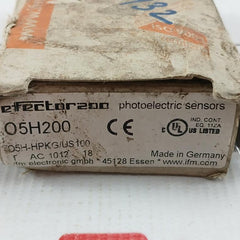O5H200 Photoelectric Sensor 10-36V Dc/200Ma Scp Ifm
