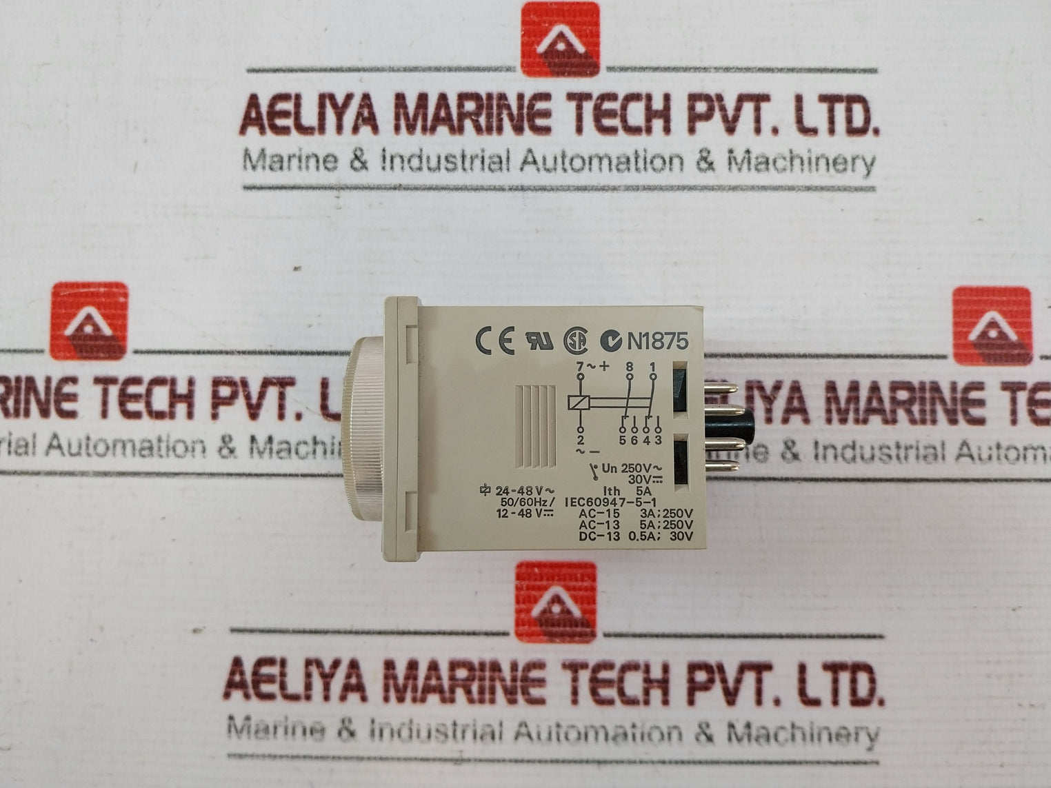 OMRON H3CR-A8 Timer Relay 0 – 3 hrs 24-48VAC 50/60HZ 12-48VDC