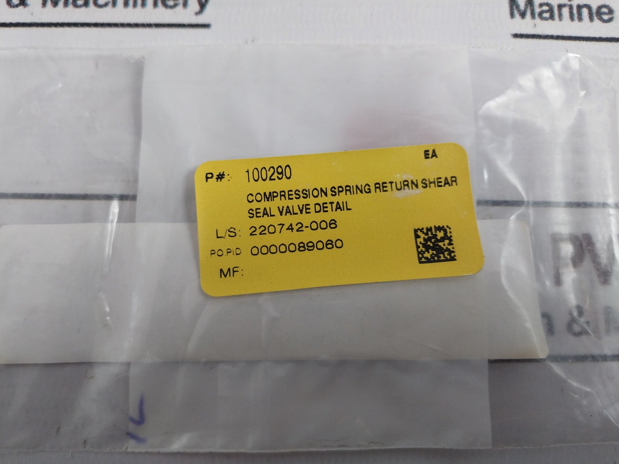 Oceaneering 100276-rk Shear Seal E/H Housing Valve Repair Kit
