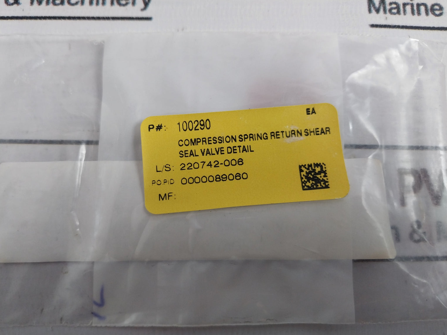 Oceaneering 100276-rk Shear Seal E/H Housing Valve Repair Kit