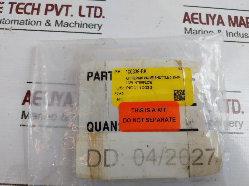 Oceaneering 100339 Shuttle Valve Rev D 100340-d