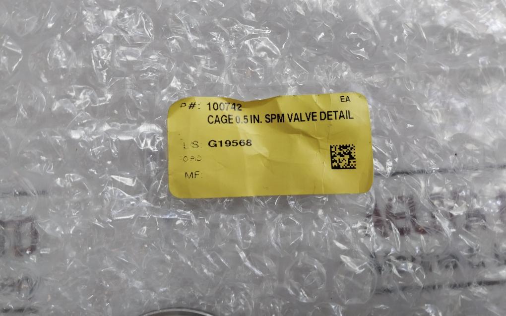 Oceaneering 100742 Cartridge Valve Rev.E G19568 0.5 In