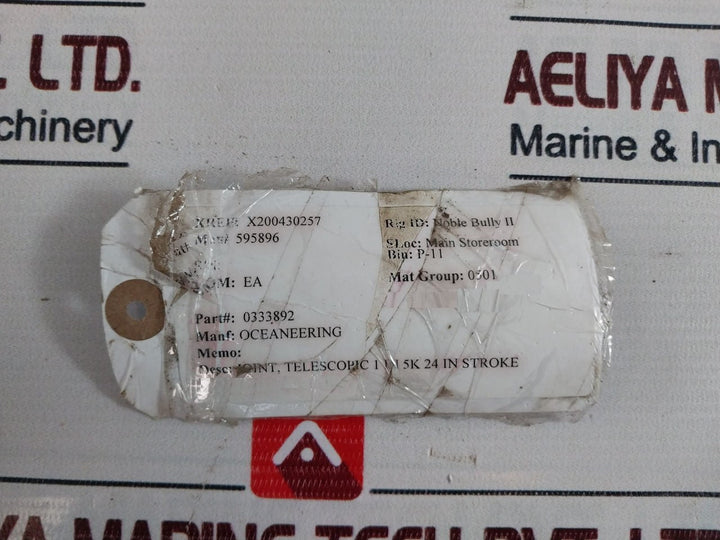Oceaneering 0333892 Telescopic Joint 0333881-ab