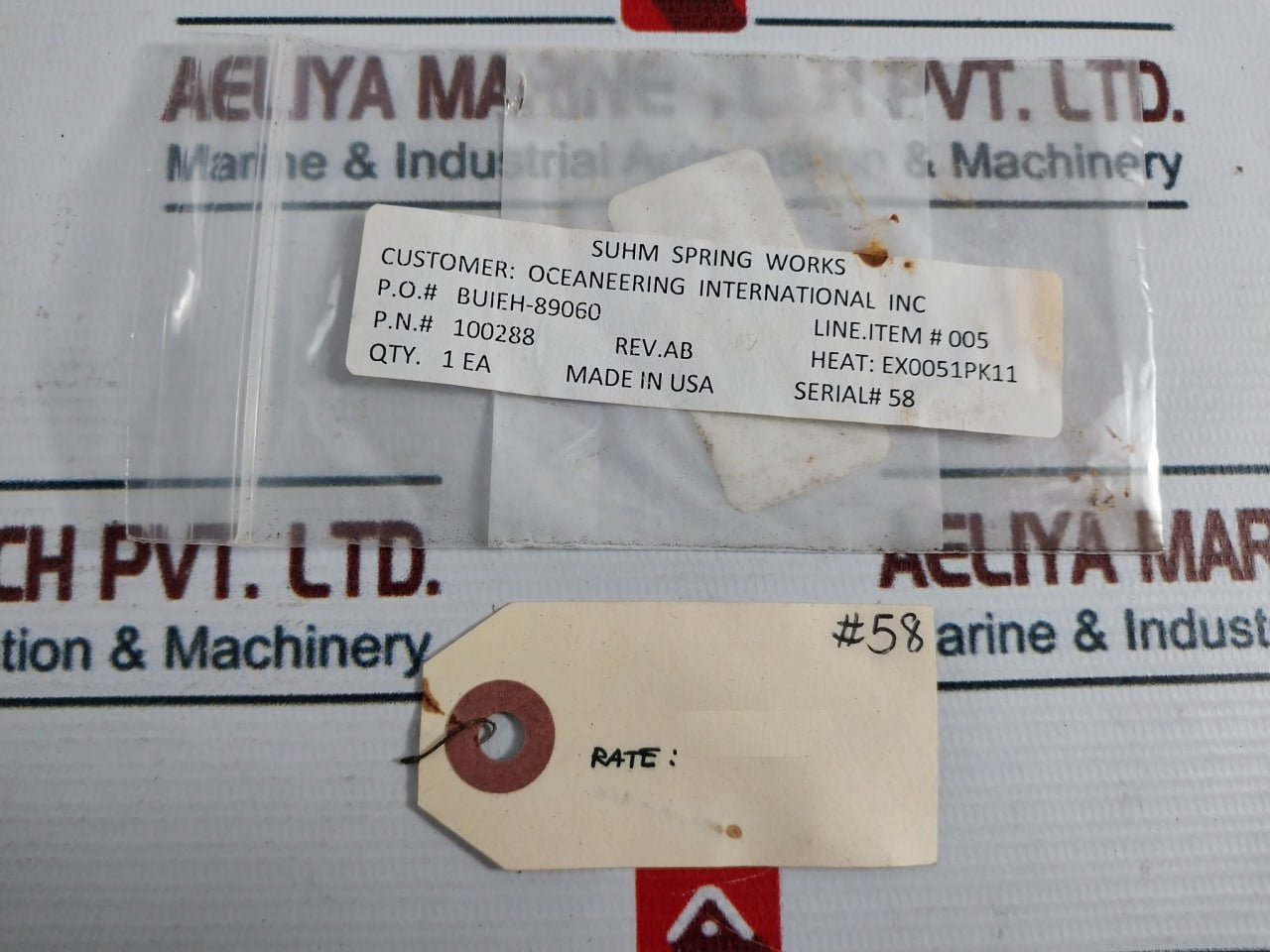 Oceaneering 100275-sk Plate Compression Spring Return Shear Seal Valve Kit