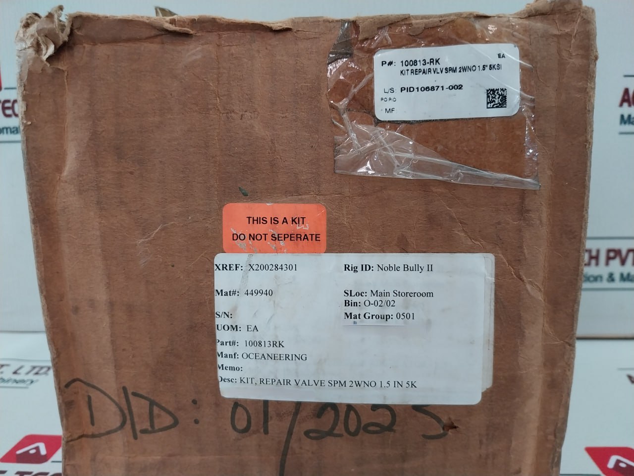Oceaneering 100622-sk Manual Regulator Seal Valve Repair Kit 101542Rk