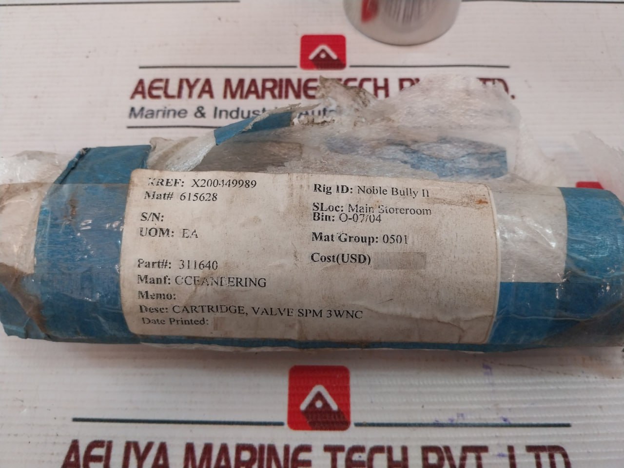 Oceaneering 100750-b Cartridge Valve 0311640