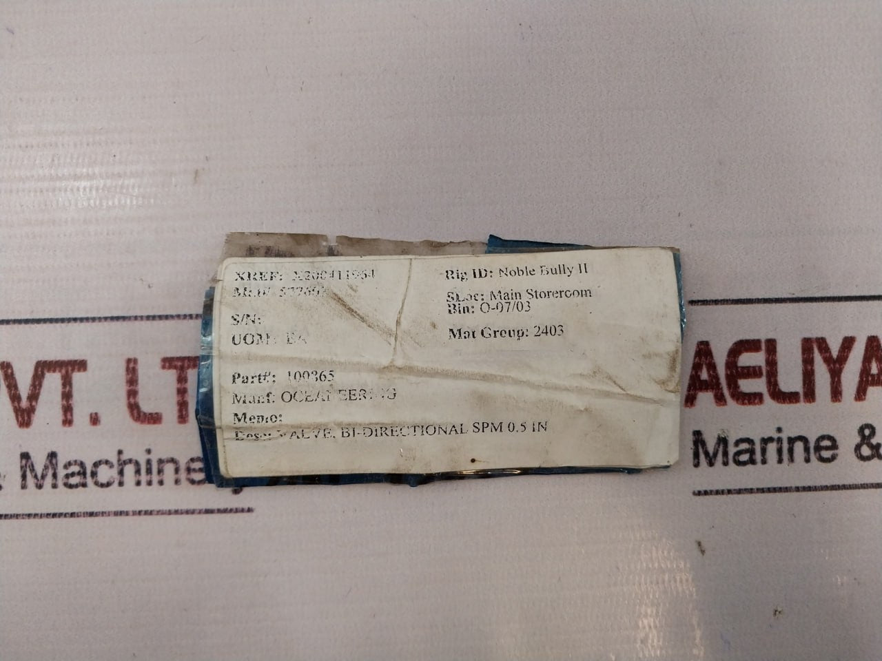 Oceaneering 100750 Ab Bi-directional Valve