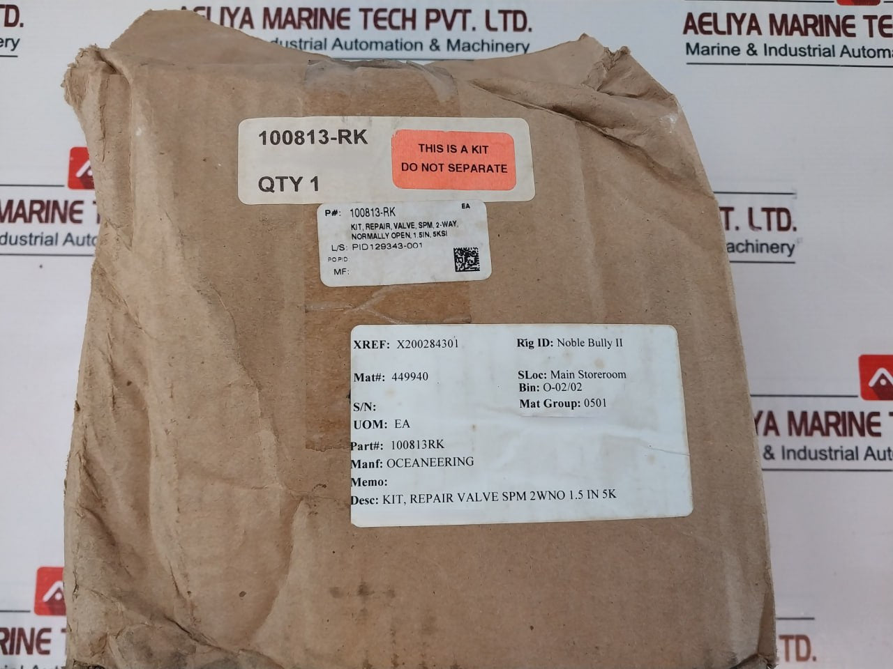 Oceaneering 100813-rk Valve Repair Kit 100768 Rev B