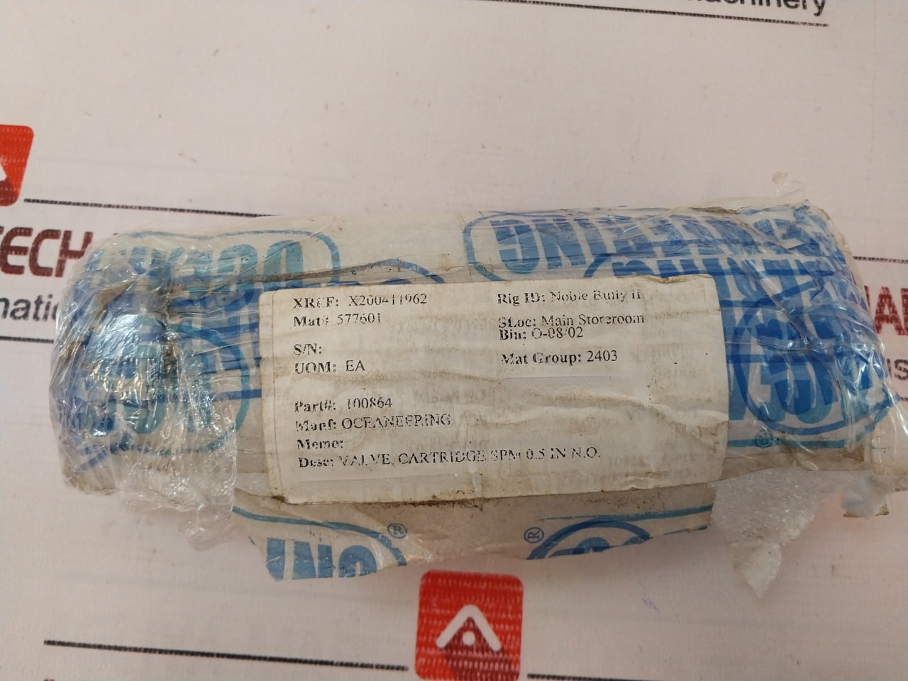 Oceaneering 100864 Cartridge Valve 100742