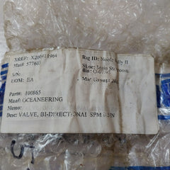 Oceaneering 100865 Bi-directional Valve